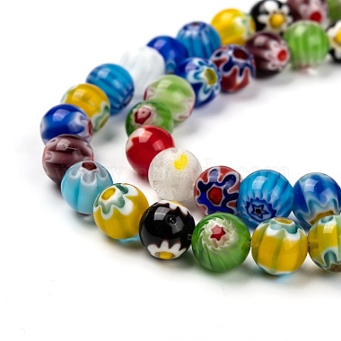 Handmade Millefiori Glass Beads Strands(LK14)-3