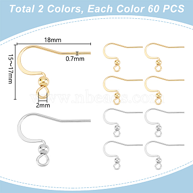 120Pcs 2 Colors 304 Stainless Steel French Earring Hooks(STAS-UN0054-45)-3