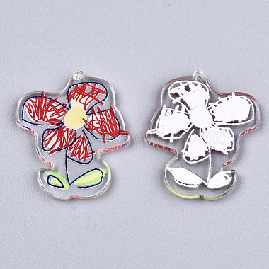 Pendentifs en acrylique transparent transparent(KY-S158-70)-2