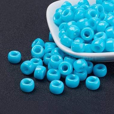 9mm SkyBlue Barrel Acrylic Beads