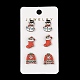 Christmas Wood Stud Steel Needle Earrings(EJEW-U016-03P-02)-1