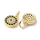 Real 18K Gold Plated Brass Micro Pave Cubic Zirconia Pendants(KK-L209-039G-06)-2