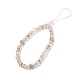 perles de strass en verre et argile polymère rondelle chaînes de dragonne de téléphone(HJEW-YW0001-05E)-1