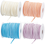 4 Rolls 4 Colors Flat Faux Suede Cord, Faux Suede Lace, with 1Pc Organza Gift Bags, Mixed Color, 2.5mm, 50 yards/roll(LW-CL0001-04A)