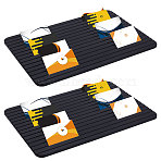 Wooden Name Card Display Holders, Rectangle, Black, 390x280x9mm, slot: 3mm(AJEW-WH0270-103)