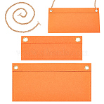 2Pcs Felt Purse Organizer Insert, and 2Pcs Iron Wheat Chain Bag Handles, Bag Straps, with Alloy T-Bar Clasp, for Purse Making, Mixed Color, Handle: 61x0.6x0.6cm, Insert: 7~12.4x17~24.9x0.3cm(FIND-WR0006-95)