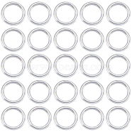 40Pcs 925 Sterling Silver Open Jump Rings, Round Rings, Silver, 5x0.75mm, Hole: 3.5mm(STER-BBC0005-55)