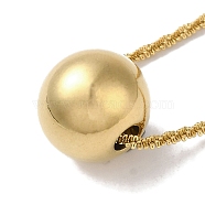 304 Stainless Steel Round Pendant Necklaces, Real 18K Gold Plated, 17.32 inch(44cm)(NJEW-I126-08G)