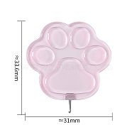Cat Claw Shaped Plastic Needle Threaders, Thread Guide Tools, with Nickle Plated Iron Hook, Pearl Pink, 3.36x3.1cm(SENE-PW0003-034B)