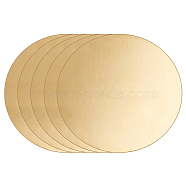 Brass Sheet, Brass Disc, Flat Round, Light Gold, 60x0.5mm, 5pcs/bag(DIY-OC0010-48A-LG)