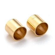 Brass Cord End, End Caps Long-Lasting Plated, Column, Real 24K Gold Plated, 7x6mm, Hole: 1.4mm, Inner Diameter: 5mm(KK-H759-36D-G)