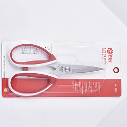 Stainless Steel Scissors, Sewing Scissors, Kitchen Scissors, with Plastic Handle, Red, 195x105x14mm(TOOL-Q021-02)