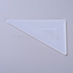 DIY Triangle Ruler Silicone Molds, Resin Casting Molds, For UV Resin, Epoxy Resin Jewelry Making, White, 125x75x4mm(X-DIY-G010-67)
