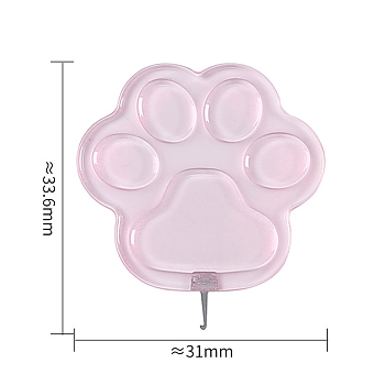 Cat Claw Shaped Plastic Needle Threaders, Thread Guide Tools, with Nickle Plated Iron Hook, Pearl Pink, 3.36x3.1cm