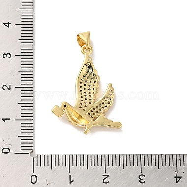 Placage de crémaillère en laiton micro pavé pendentifs en zircone cubique claire(KK-C047-20C-G)-3