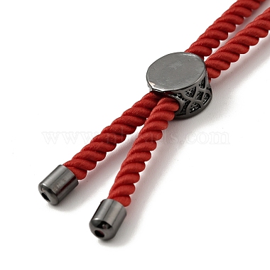 Наполовину готовые браслеты-слайдеры из скрученной миланской веревки(FIND-G032-01B-14)-4