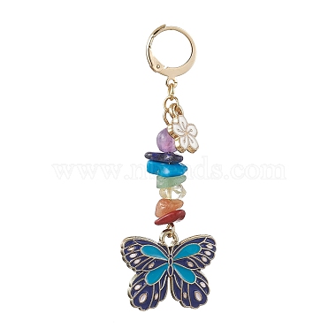 Dark Blue Butterfly Alloy+Enamel Pendant Decorations