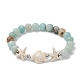 Dyed Synthetic Turquoise Turtle and Starfish Beaded Bracelets(BJEW-JB10062-02)-1