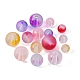 190pcs 15 brins de perles de verre givrées peintes à la bombe(GLAA-FS0001-27)-3