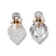 Natural Quartz Crystal Perfume Bottle Pendants(G-D058-11G-03)-1