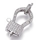 Brass Micro Pave Cubic Zirconia Lobster Claw Clasps(ZIRC-M108-13A-P)-1