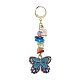 Butterfly Alloy Emamel Pendant Decorations(HJEW-JM01747-02)-1