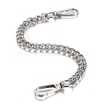Alloy Wallet Chain, Pants Chain, Pocket Chains for Jeans Belt Loops and Keys, with Swivel Clasps, Platinum, 11.2 inch(28.5cm)(X-AJEW-O029-04)