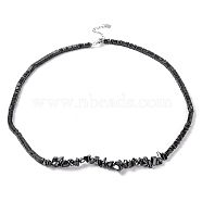 Chip Synthetic Non-magnetic Hematite Beaded Necklaces, with Alloy Clasps, 20.47 inch(52cm)(NJEW-Q341-02)