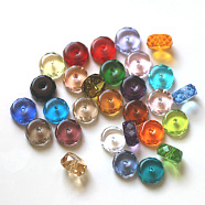 Imitation Austrian Crystal Beads, Grade AAA, Faceted, Flat Round, Mixed Color, 10x5.5mm, Hole: 0.9~1mm(SWAR-F078-6x10mm-M)
