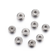 304 Stainless Steel Spacer Beads, Flat Round, Stainless Steel Color, 4x1.2mm, Hole: 1.2mm.(A-STAS-F191-13P-A)