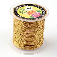 Round Metallic Cord, 3-Ply, Gold, 0.4mm, about 164.04 yards(150m)/roll(MCOR-L001-0.4mm-56)