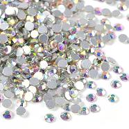 Glass Flat Back Rhinestone for Clothing, Grade A, Back Plated, Faceted, Half Round, Crystal AB, 1.7~1.8mm, about 1440pcs/bag(X-RGLA-C002-SS5-101)