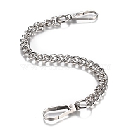 Alloy Wallet Chain, Pants Chain, Pocket Chains for Jeans Belt Loops and Keys, with Swivel Clasps, Platinum, 11.2 inch(28.5cm)(X-AJEW-O029-04)