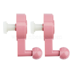 Plastic Hand Knitting Machine Handles, Flamingo, 10.4x6.15x8.7cm(FIND-WH0021-92)