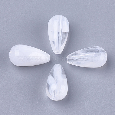 22mm White Drop Acrylic Beads