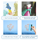 Gorgecraft 16Sheets 4 Style Waterproof PVC Colored Laser Stained Window Film Adhesive Stickers(DIY-WH0256-059)-5