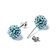 Gifts for Her Valentines Day 925 Sterling Silver Austrian Crystal Rhinestone Ball Stud Earrings for Girl(Q286H031)-2
