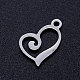 304 Stainless Steel Heart Charms(A-STAS-Q201-JN320-1)-2