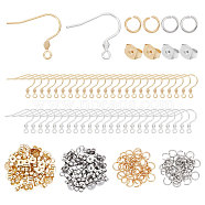 240Pcs 6 Style 304 Stainless Steel Earring Hooks & Ear Nuts & Open Jump Rings, Mixed Color, 40pcs/style(STAS-UN0025-01)