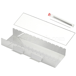 Aluminum Clay Bead Baking Rack Sets, with Acrylic Board, Iron Needles, Plastic Tube Bottle, Platinum, 23x7.5x3.2cm(DIY-WH0308-520)