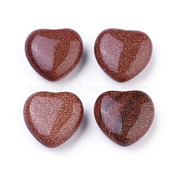 Synthetic Goldstone Beads, No Hole/Undrilled, Heart, 25x25x10.5~11mm(G-G790-30)