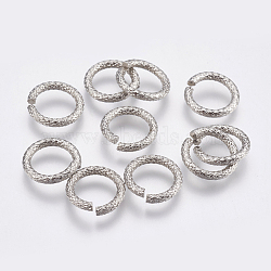 304 Stainless Steel Open Jump Rings, Stainless Steel Color, 12x2mm, Inner Diameter: 8mm(STAS-G174-01P)