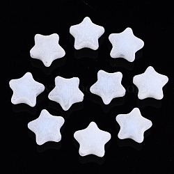 Flocky Acrylic Beads, Bead in Bead, Star, Light Sky Blue, 18.5x20x12mm, Hole: 2.8mm(X-MACR-S275-25A-01)