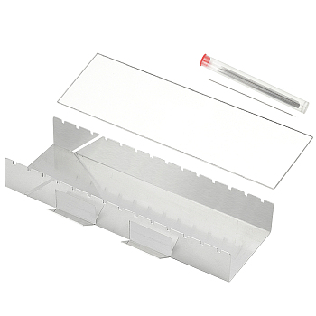 Aluminum Clay Bead Baking Rack Sets, with Acrylic Board, Iron Needles, Plastic Tube Bottle, Platinum, 23x7.5x3.2cm