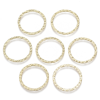 Alloy Linking Rings, Round Ring, Light Gold, 24x1.5mm, Inner Diameter: 20mm