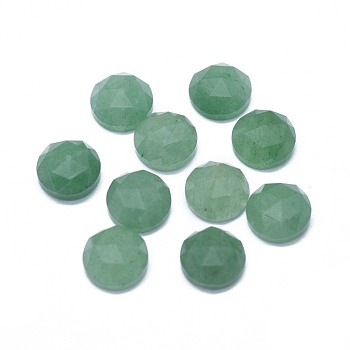 Natural Gemstone Cabochons, Faceted, Flat Round, 7.5x3.5~4mm