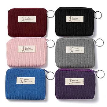 Clothlike Bags, Change Purse, with Handle Ring, Mixed Color, 9.4x11.7x0.6cm