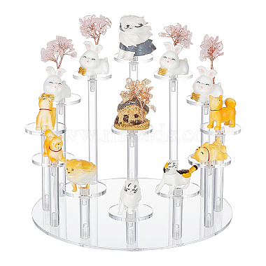 Clear Flat Round Acrylic Display Risers