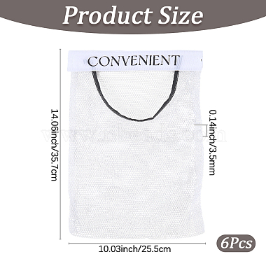 6Pcs Polyester Hanging Storage Bags with Hook and Loop Fastener(AJEW-CN0006-68)-2