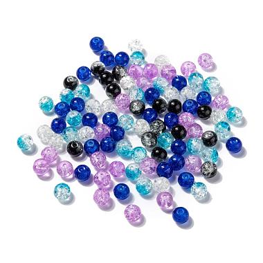 Perles de verre craquelé peintes(DGLA-X0006-8mm-03)-2